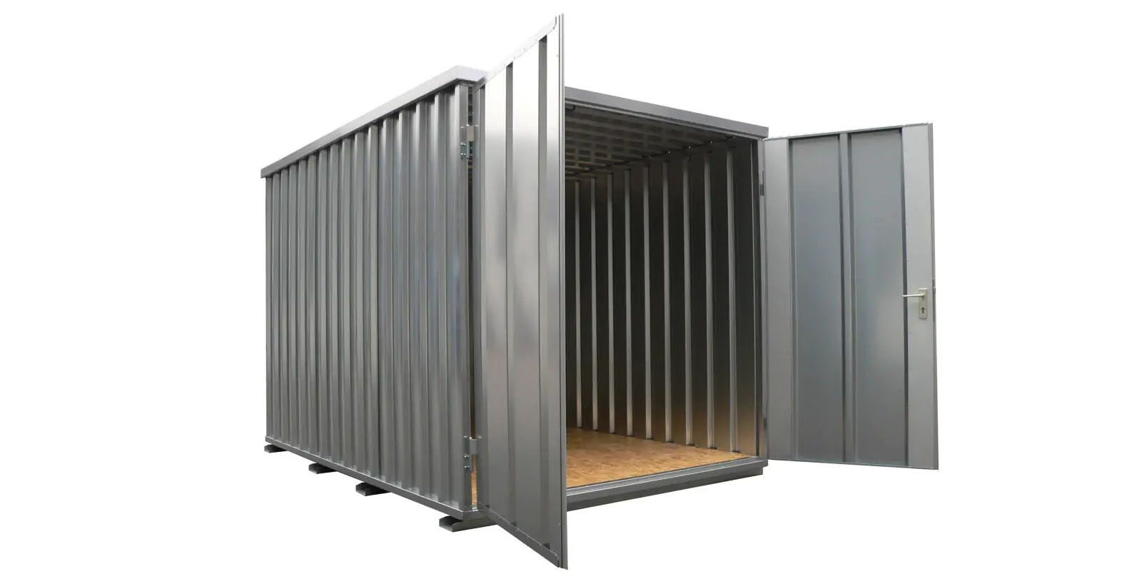 Contenedores automontables, contenedor extraíble con cierre de clic, puerta de doble hoja - cabecera
